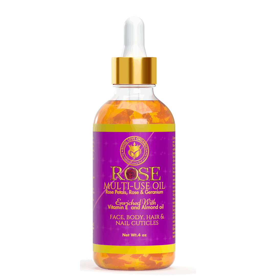 Rose Multi-Use Oil for Face, Body, Hair and Nails , Organic Blend Enriched with Vitamin E and Sweet Almond Oil | Body Oil | All Natural, anti-aging, beauty, chemical free, Hydration, moisturizer, moisturizes, moisturizing, nontoxic, organic, organic skincare, Rose oil, skincare, toxicfree, vegan | Royal Love Organics