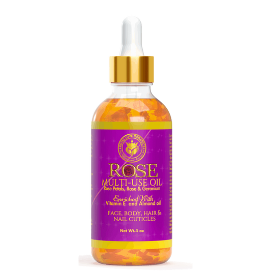 Rose Multi-Use Oil for Face, Body, Hair and Nails , Organic Blend Enriched with Vitamin E and Sweet Almond Oil | Body Oil | All Natural, anti-aging, beauty, chemical free, Hydration, moisturizer, moisturizes, moisturizing, nontoxic, organic, organic skincare, Rose oil, skincare, toxicfree, vegan | Royal Love Organics