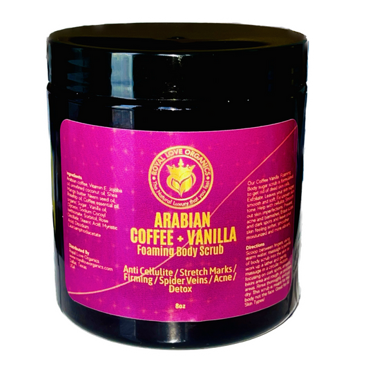 ARABIAN  COFFEE + VANILLA BODY FOAMING SCRUB- For Anti Cellulite / Stretch Marks / Spider Veins / Detox